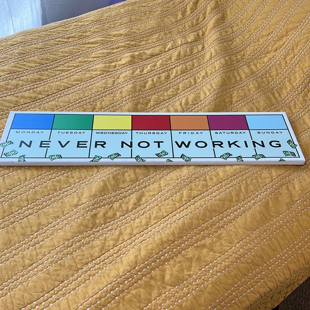 Ikonick "Never Not Working" Monopoly Canvas Art